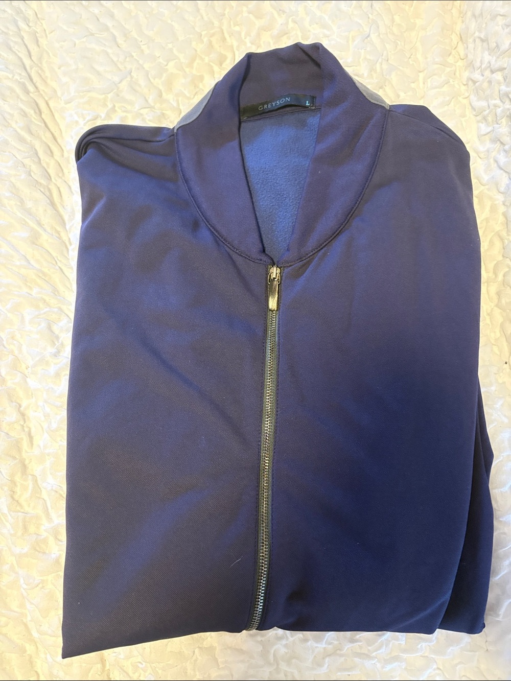 Greyson Navy Zip-Up Pullover Jacket